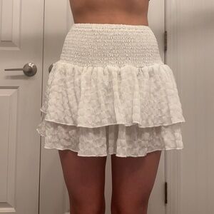 White Tiered Women's Skirt